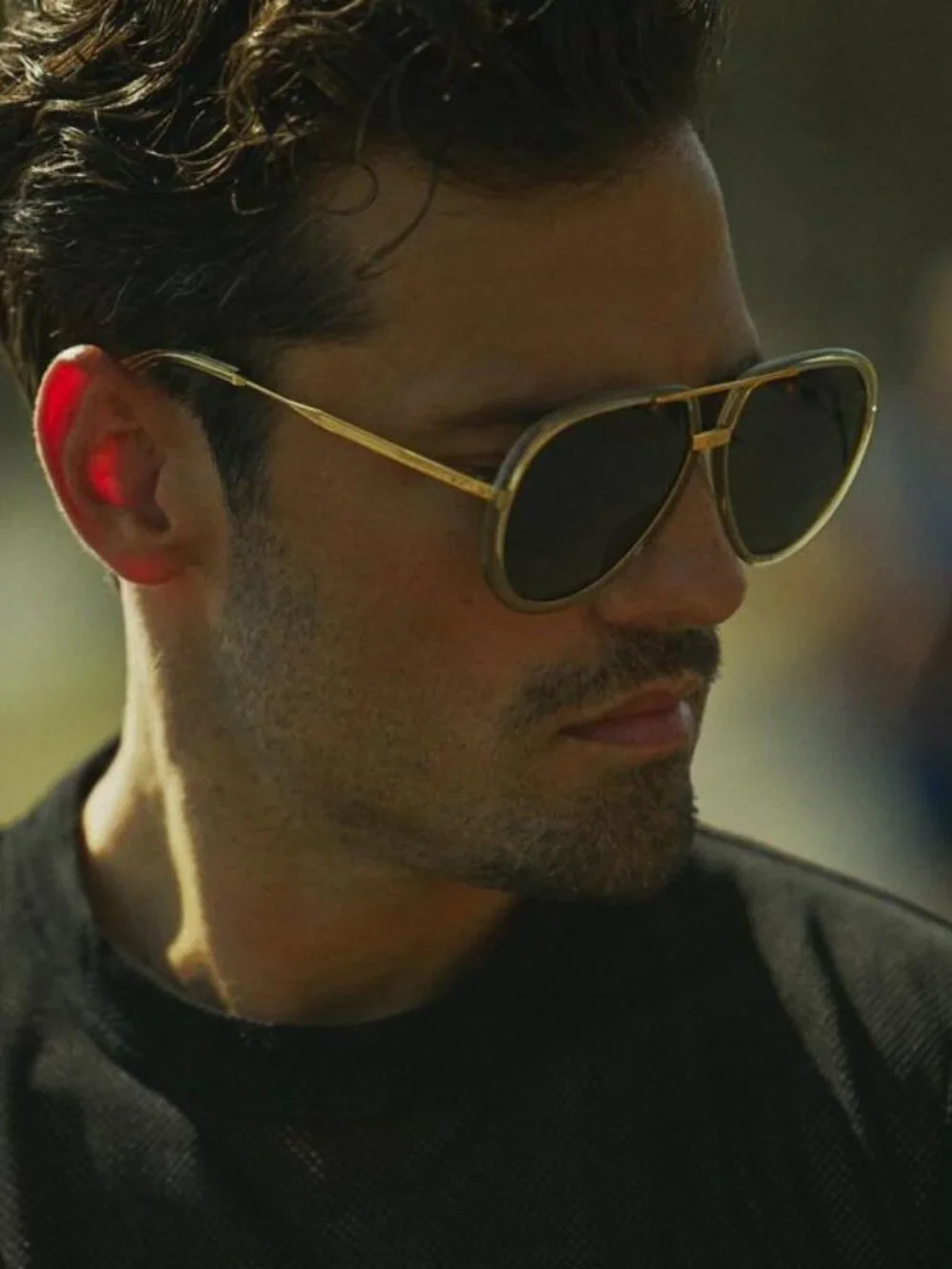Gucci GG0904S 002 Aviator Sunglasses - Gold / Grey